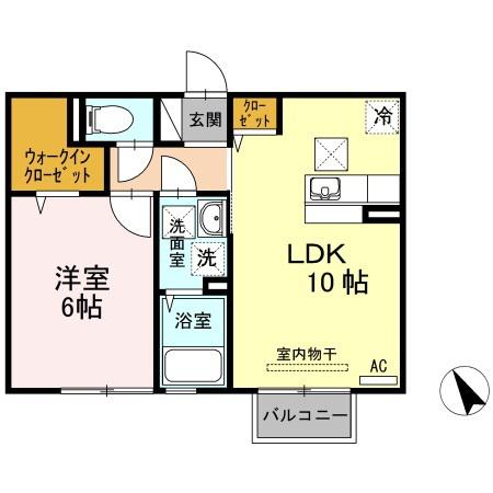 パーク・サンライト(1LDK/1階)の間取り写真