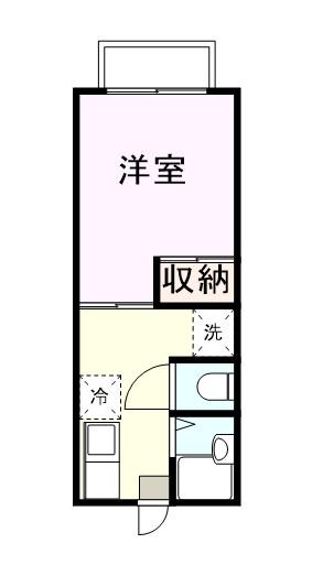 ハイツMR(1DK/2階)の間取り写真