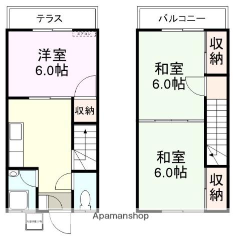 内田ハイツ(3DK/1階)の間取り写真