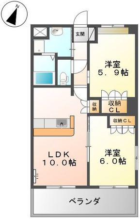アイ・コート(2LDK/2階)の間取り写真