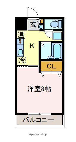 ハートフルビレッジウエスト(1K/1階)の間取り写真