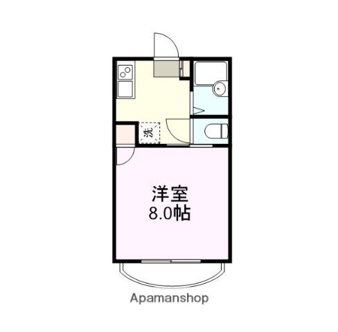 西村ハイツ(1K/1階)の間取り写真