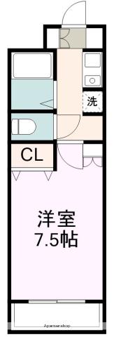 ビブレマンション宇部(1K/8階)の間取り写真