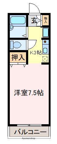 日神パレステージ宇部(1K/6階)の間取り写真