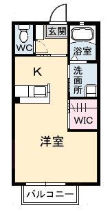 シャーメゾン工学部通(ワンルーム/1階)の間取り写真