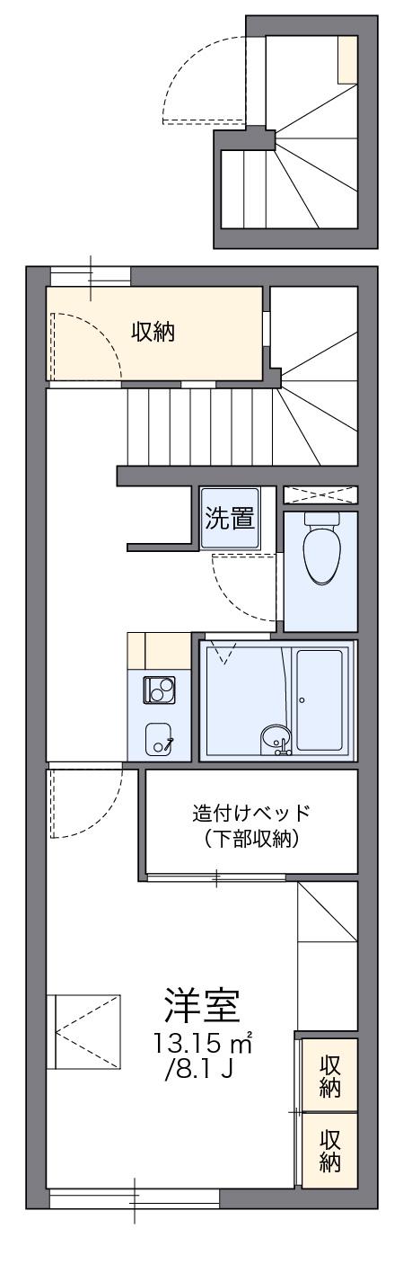 レオパレスステイツ富士(1K/2階)の間取り写真