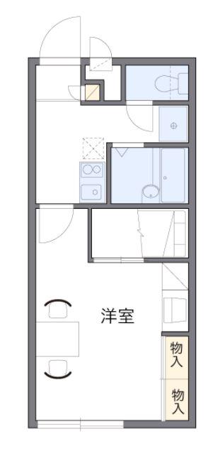 レオパレス開(1K/2階)の間取り写真