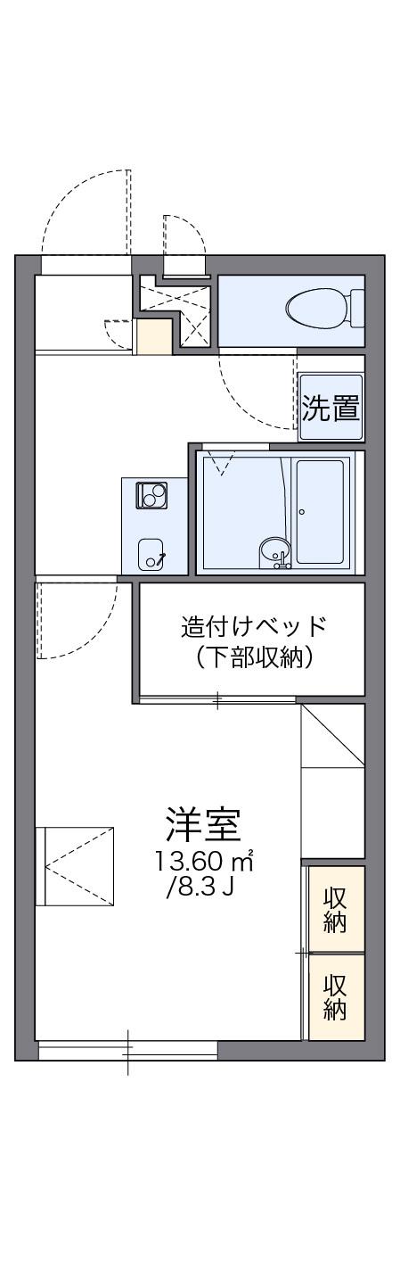 レオパレスMARINE S館(1K/1階)の間取り写真