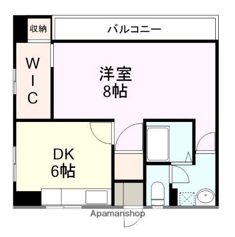 廣島屋ビル(1DK/5階)の間取り写真