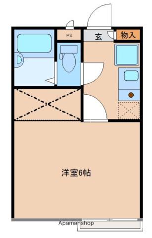 BLOSSOM(1K/2階)の間取り写真