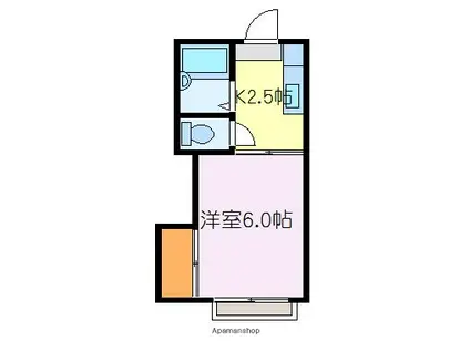 メゾン大永(1K/2階)の間取り写真