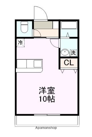 FOREST21(ワンルーム/1階)の間取り写真