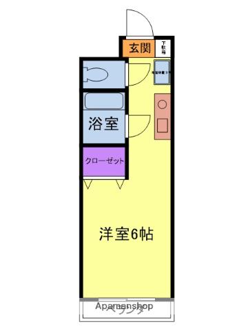 メゾン・ド・シャーレ(ワンルーム/2階)の間取り写真
