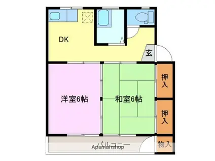 トキワ荘8(2DK/2階)の間取り写真