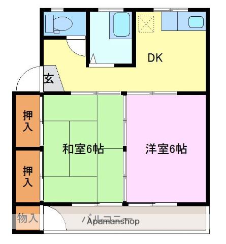 トキワ荘8(2DK/1階)の間取り写真