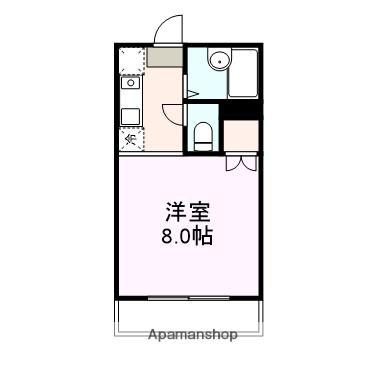 ハイツP21(ワンルーム/1階)の間取り写真