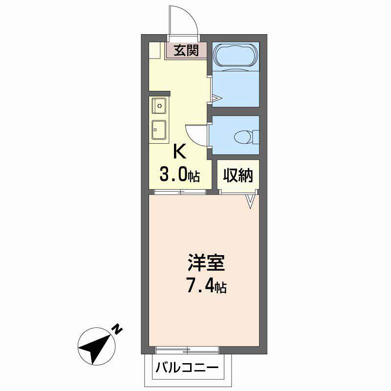 COM・ハイツ(1K/2階)の間取り写真