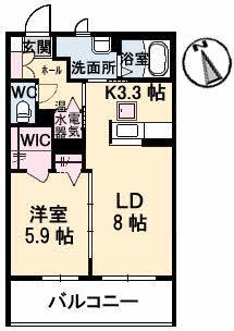 シャーメゾングランデ・カンパーナA(1LDK/1階)の間取り写真