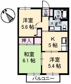 ハイランドパラツ(3DK/2階)の間取り写真