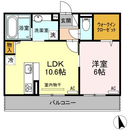  アヴァンティ コート(1LDK/3階)の間取り写真