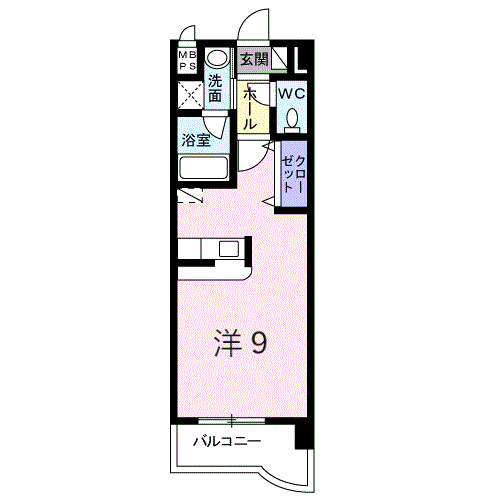 グランツ(ワンルーム/4階)の間取り写真