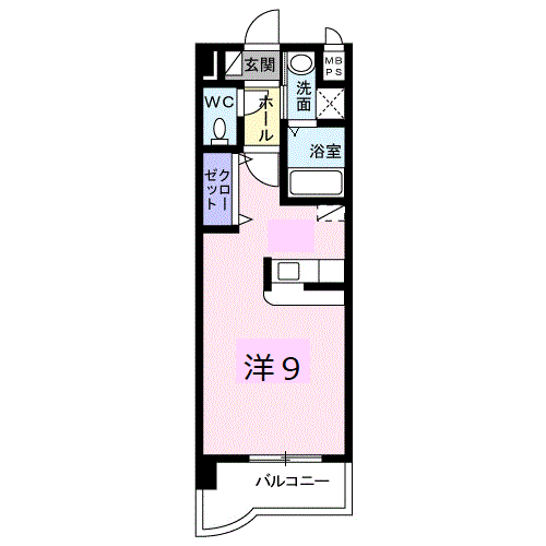 グランツ(ワンルーム/4階)の間取り写真