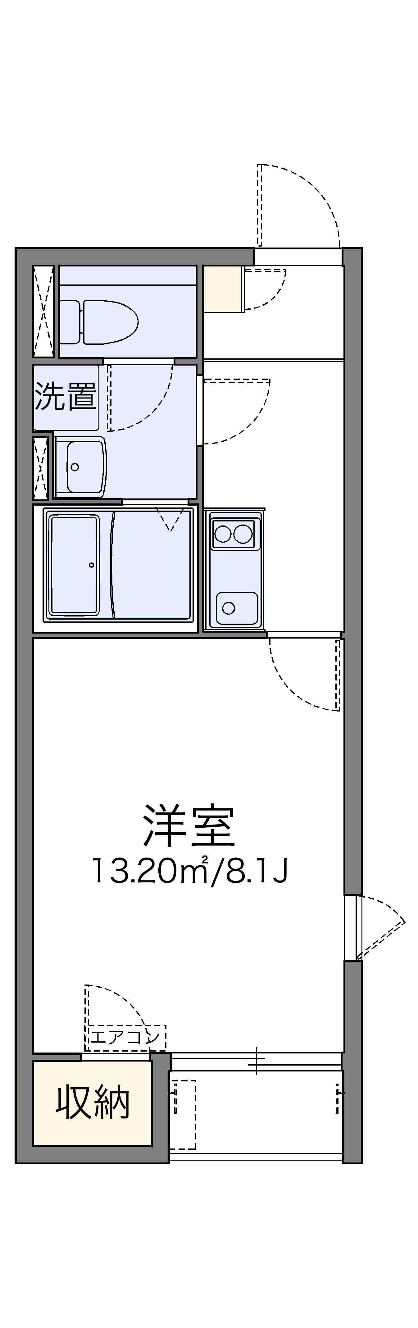 レオネクストSHIOIRI(1K/1階)の間取り写真