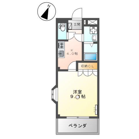 エスペランス王司(1K/2階)の間取り写真