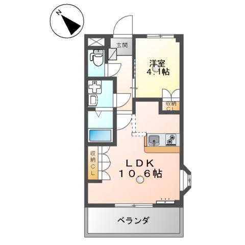 コンフォース生野(1LDK/2階)の間取り写真
