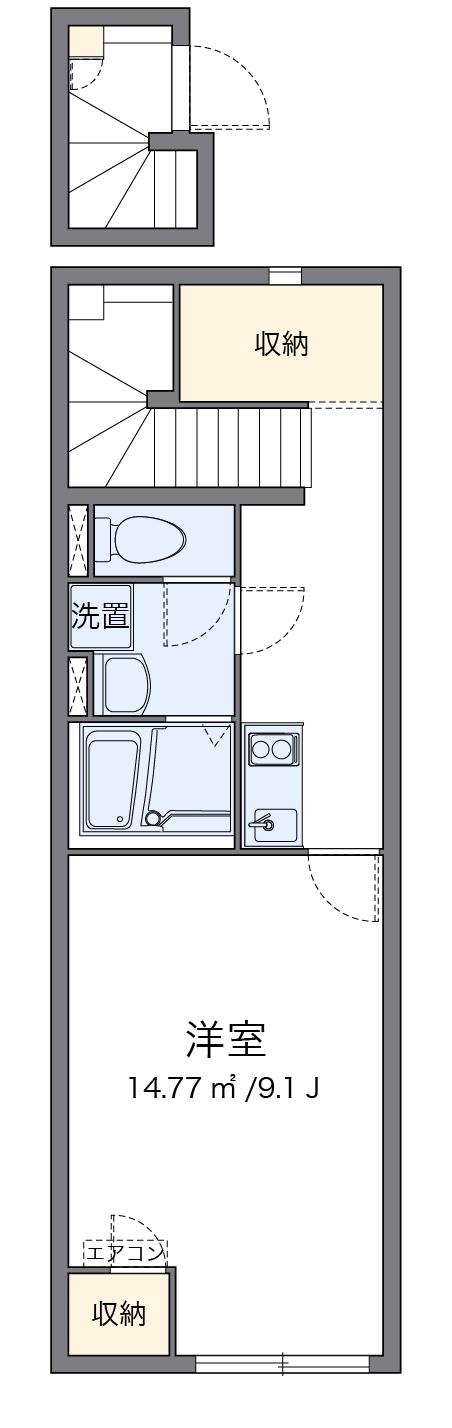クレイノ久々原(1K/2階)の間取り写真
