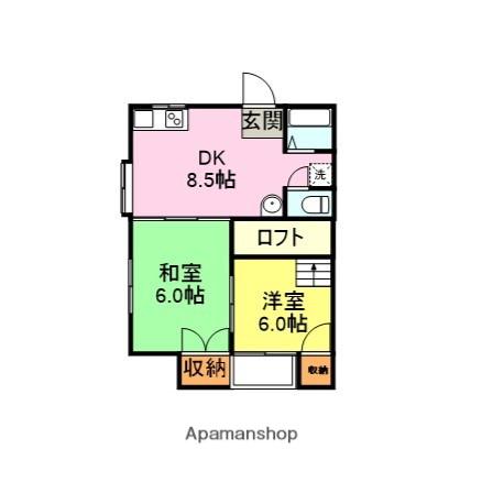 サンレジデンスAOI(2DK/1階)の間取り写真