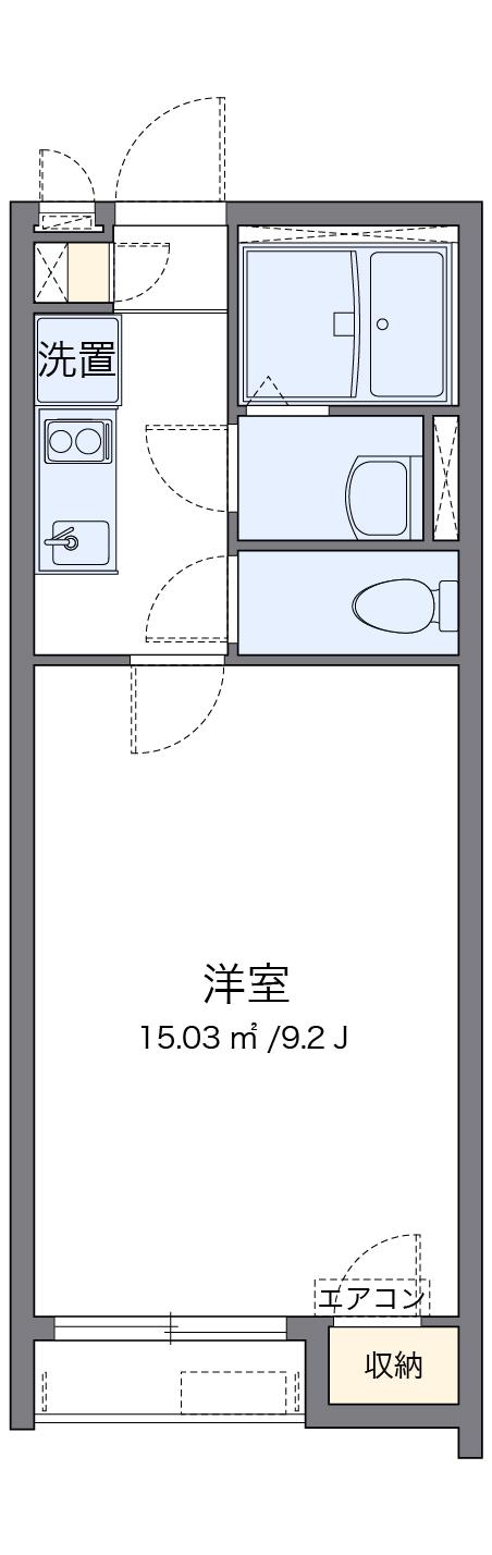 クレイノIRIEⅡ(1K/1階)の間取り写真