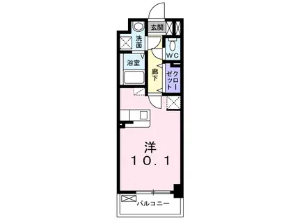 ニュー和ハイツ(ワンルーム/6階)の間取り写真