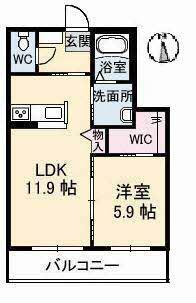 GRANTAGE 下関(1LDK/3階)の間取り写真