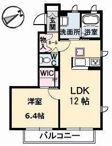 シャーメゾン ラ・モード ガーデンズⅡ(1LDK/1階)の間取り写真