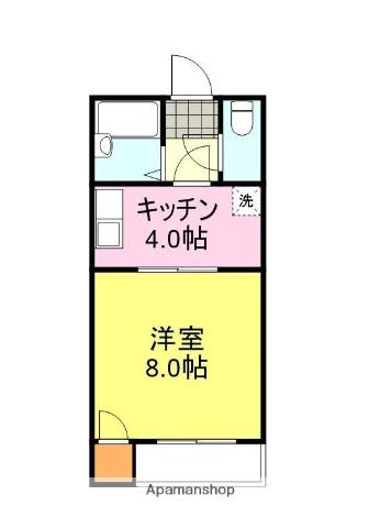 シティ山の田(1K/2階)の間取り写真