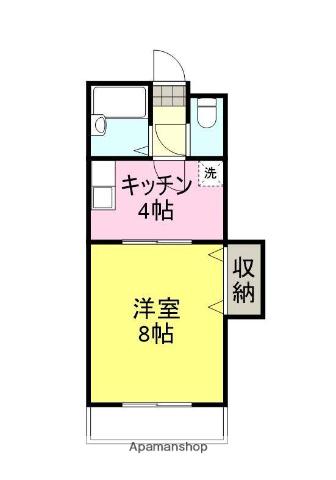 ウェルス武久N(1K/6階)の間取り写真