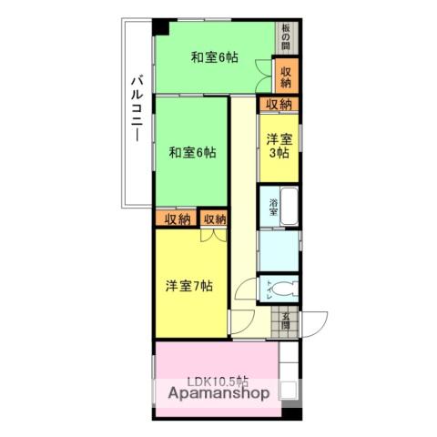 ロイヤルコート上田中(4LDK/2階)の間取り写真