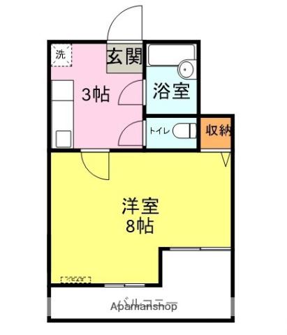 ドラゴンズビル(1K/1階)の間取り写真