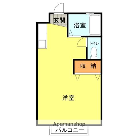 メルヴェル豊町(ワンルーム/2階)の間取り写真