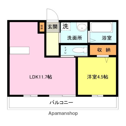 サンフォレスト一の宮(1LDK/3階)の間取り写真