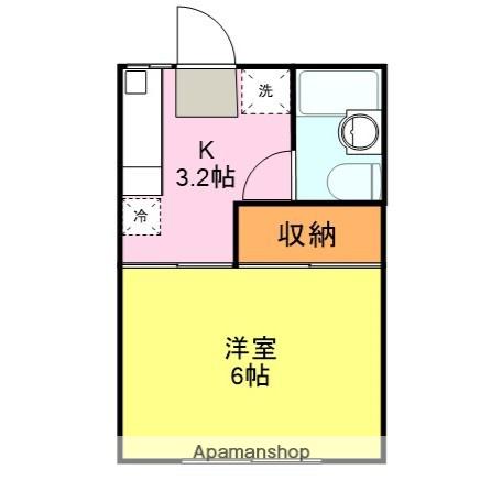 グランドール(1K/1階)の間取り写真