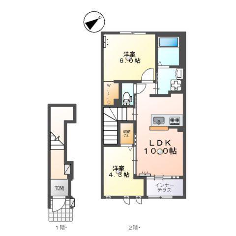 PRIMAVERA(2LDK/2階)の間取り写真