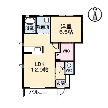 シャーメゾン南青山(1LDK/1階)の間取り写真