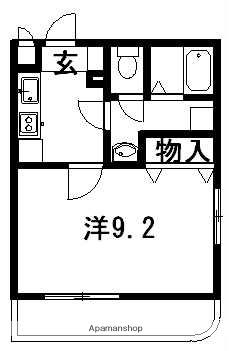 マンションティティカカ(1K/2階)の間取り写真