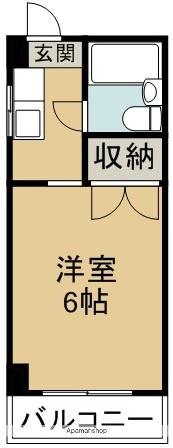 エンゼルハイツ(1K/4階)の間取り写真