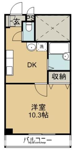 メゾン南昭和(1K/4階)の間取り写真