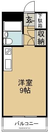 玉成ハイツ(ワンルーム/2階)の間取り写真