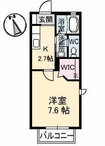 シャーメゾンWITH-K(1K/1階)の間取り写真