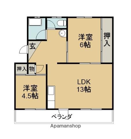 近藤第3ビル(2LDK/3階)の間取り写真